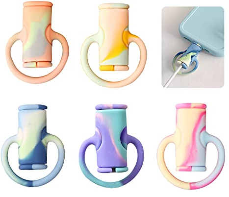 Data Cable Protection 2 in 1 Data Cable Protective Case Silicone Data Cable Winder Universal Shatterproof Data Cable Cover for Mobile Phone Chargers Cable Winder Protection Tool