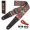 Nefelibata Gitarrengurt, Vintage Jacquard gewebte Baumwoll-Gitarrengurte mit Lederenden aus Rindsleder für Bass-, E- und Akustikgitarren, inkl. gratis Gurthalter, 2 Gurtverriegelungen und 4 Plektren