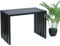DanDiBo Hocker Metall Schwarz Sitzbank Massiv Wetterfest 60 cm Sitzhocker 96447 Modern Bank Lamellenhocker