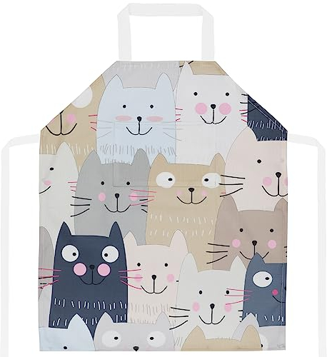 FenFang Delantal para Cocina Niños Niñas 4-10 Años, Delantal Pintura Infantil Tela Dinosaurio, Delantales con Bolsillos de Chef Artista para Pintar Cocinar Hornear Jardín Fiesta Navidad Regalo (Gris)