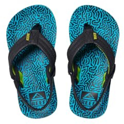 Reef Kids Boys Sandals, Little Ahi, Blue Coral, UK 6