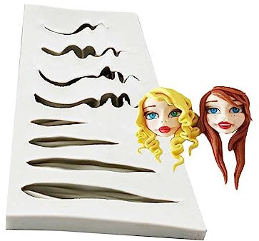 Doll Hair Silicone Mould Sugar Cake Chocolate Decoration