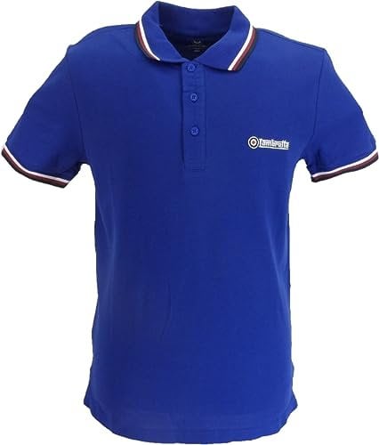 Lambretta Mens Short Sleeve Polo Shirt Soda Blue Size Small