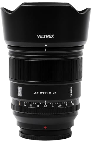 VILTROX 27mm f/1.2 Pro XF Fuji Autofocus Obiettivo Grande Apertura APS-C Obiettivo Compatibile con Fotocamere Mirrorless Fuji X-Mount XH2S XH2 XT5 XT4 XT3 XS20 XT30 II XT200