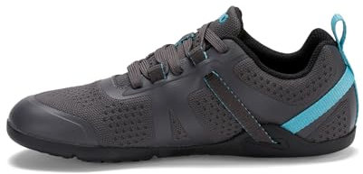 Xero Shoes Damen Prio Neo Freizeitsneaker — Sportlich, Leicht, Leistungsfähige Crosstrainer-Schuhe für Damen — Asphalt/Blau Glanz, Größe 38,5 EU