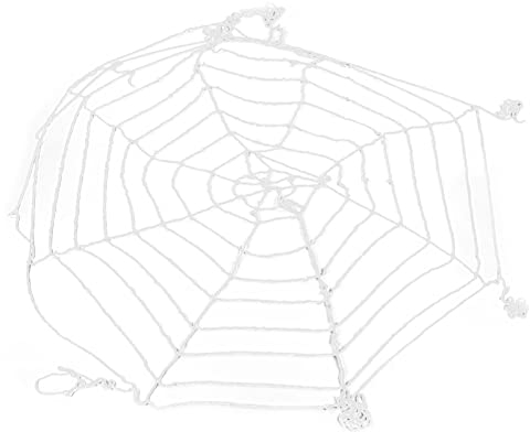 3,6 M/141,73 Zoll Spinnennetze, Halloween-Dekorationen, Rundes Spinnennetz, Künstliche Spinnen, Dehnbares Spinnennetz, Weißes Rundes Netz, Gruselige Spinnweben Für Den Partyhof Im Innen- Und Außenbere
