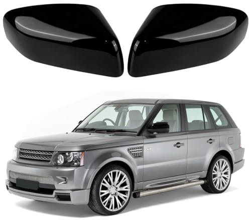 Opaltool Car Door Wing Mirror Cover Fit for Land Rover Range Rover Sport Discovery 4/LR4 Freelander 2/LR2, Car Rearview Mirror Shells Side Wing Mirror Cover Cap (Black)