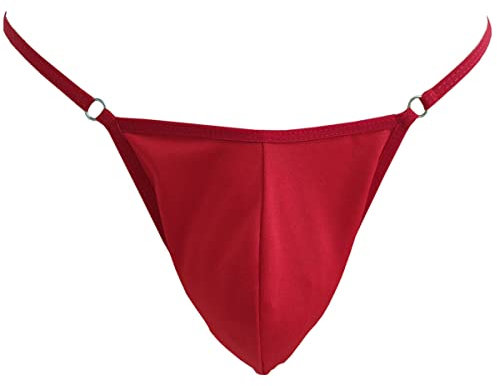 VemeFufu String Homme Ficelle Taille Basse Thong Tanga pour Hommes Taille Unique 1 Pack Rouge