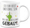 Tassenbrennerei Grinch Tasse - Ich bin heute emotional sehr nah am gebaut - Weihnachtstasse lustig mit Spruch - Kaffeetasse Anti Weihnachten (Weiß)