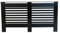 Airwave Radiator Cover Horizontal Line Style Painted MDF Black Radiator Heating Cover (Large)