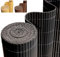 Homewit PVC Sichtschutzmatte 80x400 cm, Sichtschutz Garten Balkon Windschutz Terrasse Sichtschutzzaun Balkonverkleidung Zaunblende Wetterfest Gartenzaun Anthrazitschwarz
