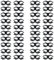 40PCS Double Clips Pipe Clamp Clips, PVC Plastic Shelf Pole Connector Chain Link Fence Panel Clamps Clips Fastener Accessories, Black