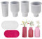 5 Stück Vase Silikonform, 4 Vase+1 Paletten Vase Gießformen, Handgefertigte Silikonform Vase Silicone Mould, DIY Vases Resin Formen Epoxidharz Formen Blumenvase Silikonformen