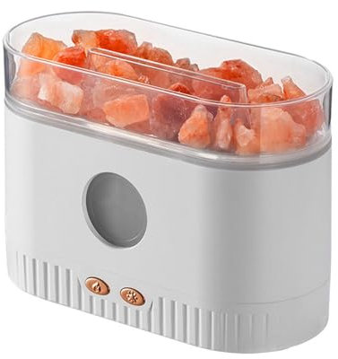 KristallsalzDiffusor, 200 Ml Wassertank, Aromatherapie-Gerät, Stressabbau, Therapeutische Wirkung, Nebel, Duft, Luftbefeuchter, Beruhigendes Wohnaccessoire