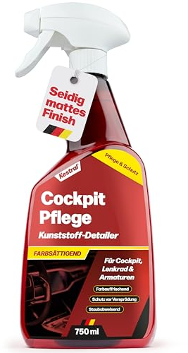 KESTRAL® Auto Cockpitpflege - Kunststoff-Detailer mit MATT-Effekt - Entfernt Schmutz und pflegt zugleich - Für Cockpit, Lenkrad & Armaturen im Autoinnenraum - Made in Germany