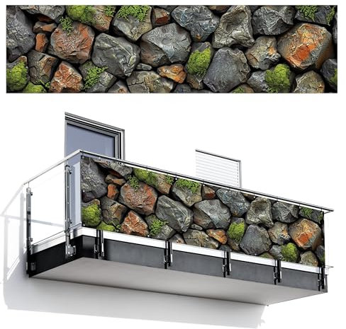 MuchoWow© Balkon Sichtschutz Einseitig Groß PVC Kunststoff Garten