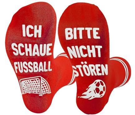 Lustige Fussball Socken für Männer, Fussball Fanartikel Geschenke für Männer Papa Fussball Geschenke Jungen Geburtstagsgeschenk für Männer Jungen Fußballliebhaber