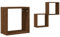 vidaXL Würfelregale 2 STK. Braune 30x15x30 cm, Würfelaufbewahrung, Würfelorganisator, Schweberegal, Würfelregal, schwebendes Regal, CD-Regal