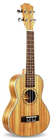 Professional Ukulele 26 Zoll Zebrawood Ukulele Tenor 4 Saiten Kleine E-Gitarre Mit Tonabnehmer Ukulele Musikinstrument(A)