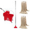 20L Industrial Mop and Bucket Set Commercial Kentucky Wringer Heavy Duty Cleaning For Schools Restaurants Shops Offices Red