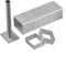 WIIYENA Lot de 10 emporte-pièces rectangulaires en acier inoxydable avec tampon pour pâtisserie, fondant, pâte à modeler, outils de cuisine