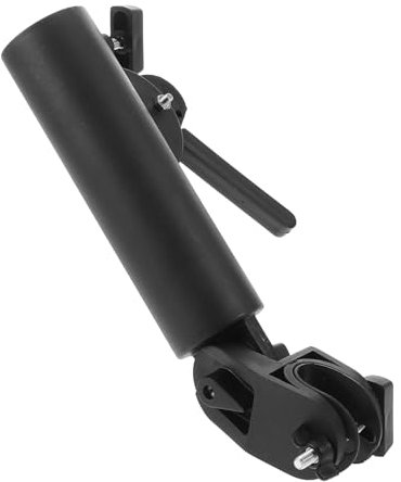 POPETPOP Golf Umbrella Holder Double Lock Clip Black Adjustable Golf Cart Umbrella Stand Attachment Clamp