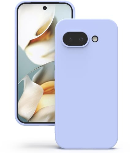 YATWIN Hülle für Google Pixel 9a, Silikon Handyhülle mit Futter, 1mm Kamera und Displayschutz, Dünn & Leicht, Anti Kratzer Case, Lila