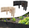 Jaxguom Beeteinfassung aus Holz für Garten 200×20cm Beetumrandung Rasenkante Holz Flexibler Holzzaun Gartendeko Gartenpalisad efür Beeteinfassung,Mähkante Rollborder,Steckzaun,Anthrazit