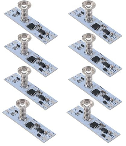 EMSea 8Pcs Touch LED Dimmer Module DC 5-24V Switch Module for DIY Wardrobe Cabinet Lights, Display Cabinet Lights, LED Hard Light Strips, Light Belts