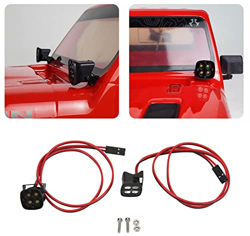 Sustvita 1/10 RC Crawler Accessoires, 2 PCs High Bright RC Car LED -Lichtkit und Scheinwerfer für Crawler -Auto