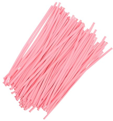 Milisten 100 Pezzi Palloncini Lunghi Fai da Te Palloncini Modellabili Attorcigliati per Feste di Capodanno Kit Animali a Palloncino Rosa Tenue