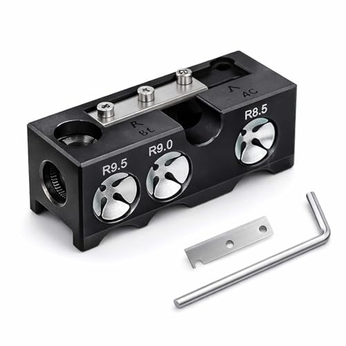 Xiciki 11-in-1 Snooker Queue-Spitzen Former und Snooker Queue-Spitze Reparatur-Set, Multifunktions-Tool für präzise Queue-Spitzen Wartung und Reparatur in Schwarz, Kompakt 8x3x3cm
