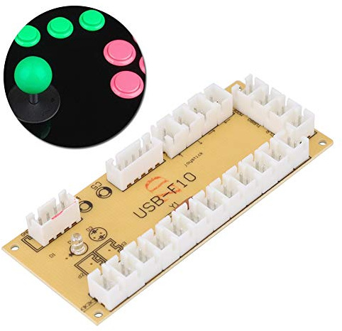 Taidda PCE Universel USB-F10 Jeu Joystick Carte de Commande Assemblée pour PC Portable ABS Vert Contrôleur pour 98/ME/XP/Vista/7/8