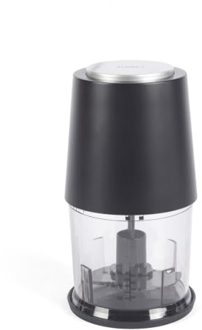 Salter Electric Food Chopper 260W, 500ml Bowl, Stainless Steel Blade | Emulsifying whisk attachment, storage lid, anti-slip base, removable parts for easy cleaning, for sauces dips dressings