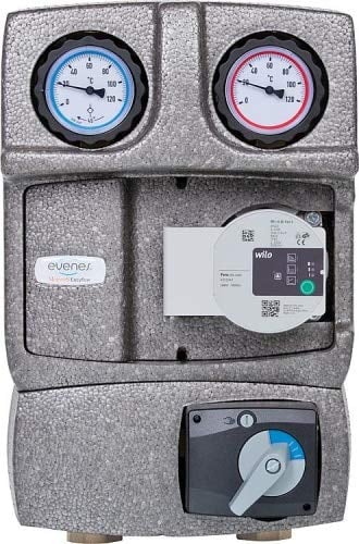 Heizkreisset Easyflow DN 25 mit Isolierung, 3-Wege-Mischer Stellmotor+Wilo Yonos Para 25-6 OEM