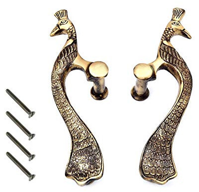 ESPLANADE - Designer Pair of Brass Door Handles (2 pcs) | Handle Sets | Door Pulls | Door Decor - 8 Inches
