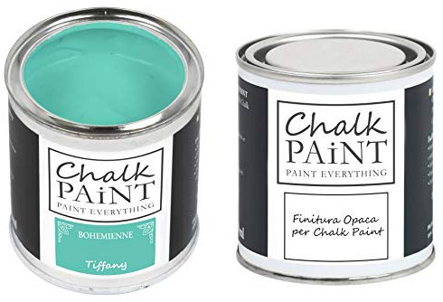 CHALK PAINT EVERYTHING Tiffany & FINITURA - Kit Pronto Vernicia e Proteggi (250 ml + 250 ml)
