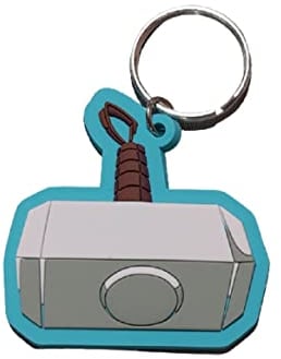 Thors Hammer Gummi-Schl??sselanh??nger, 6 cm, multi, 6cm, Modern