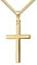 JEVELION Kreuzkette Kreuz-Anhänger 585 Gold Goldkreuz für Damen und Herren + Schmuck-Etui und Zertifikat Mit Kette Länge 60 cm