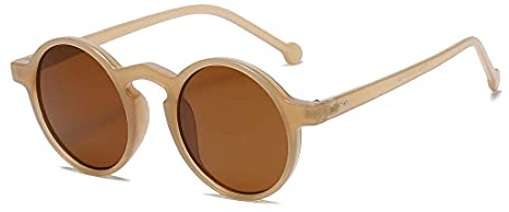 Long Keeper Runde Sonnenbrille Unisex - Klein Rund Retro Vintage Sonnenbrille für Herren Damen mit UV400 Schutz für Fahren Angeln Reisen