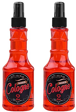 Totex Barber Aftershave Cologne Spray Red 250ml (Pack of 2) | Classic Men’s Barbershop Cologne | Refreshing After Shave Skin Care | Long Lasting Fragrance for Barbers & Home Use