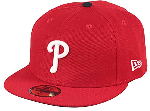 New Era Philadelphia Phillies MLB Cap 59Fifty Basecap Baseball Kappe Rot - 7 7/8-63cm (XXL)