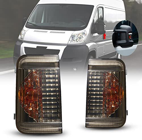 Seitenblinker Außenspiegel Spiegel Blinker für Citroen Jumper 04/2006-UP FIAT Ducato (250) 2006-UP PEUGEOT Boxer 2006-UP Ein Paar grau Linse R:71748255;6325H4 L:71748255;6325H3