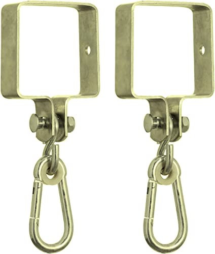 Galvanised Yellow Swing Hanger Square Climbing Frame 90mm x 90mm (Pack of 2)