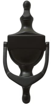 UAP Heurtoir de porte – 15,2 cm – Heurtoir de porte victorien pour porte d'entrée, meuble de porte classique et élégant avec fixations universelles, y compris autocollant (noir)