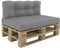 POKAR Palettenkissen Palettenauflagen Palettenmöbel Palettensofa 2er Set: Sitzkissen 120x80 + Rückenlehne 120x40, Grau