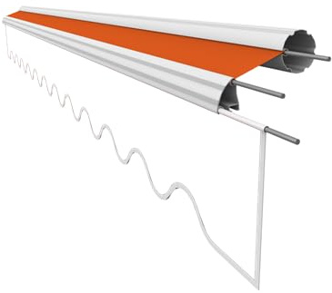 VANA Markisenstoff Ersatzstoff ohne Volant für 3 x 2,5 m Markisentuch Markisenbespannung Sonnenschutz fertig genäht Maß Tuch 2,82 x 2,5 m Design SPD002