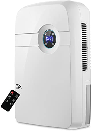 Hengqiyuan Deumidificatore Casa 2500ml Mini Deumidificatore Elettrico Portatile per Piccoli Ambienti, Cantina, Bagno, Ufficio,Bianca