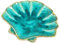 Darthome Shell Trinket Dish Blue Ceramic Scallop Decor Plate Nautical Storage Ornament 26cm