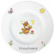 Doriantrade Speiseteller 27cm Kinderteller Teller Porzellan Eule personalisierbar mit Wunschname Name Kindergeschirr mit Namen personalisiert